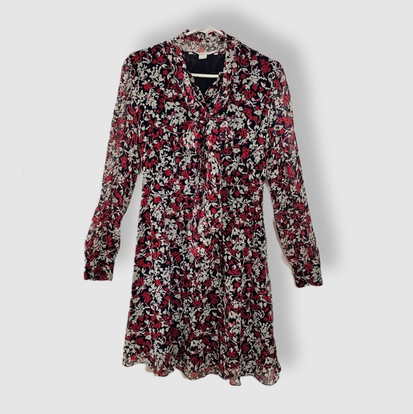 DVF | Arabella Silk Dress in Red Floral - Picture 3 of 5
